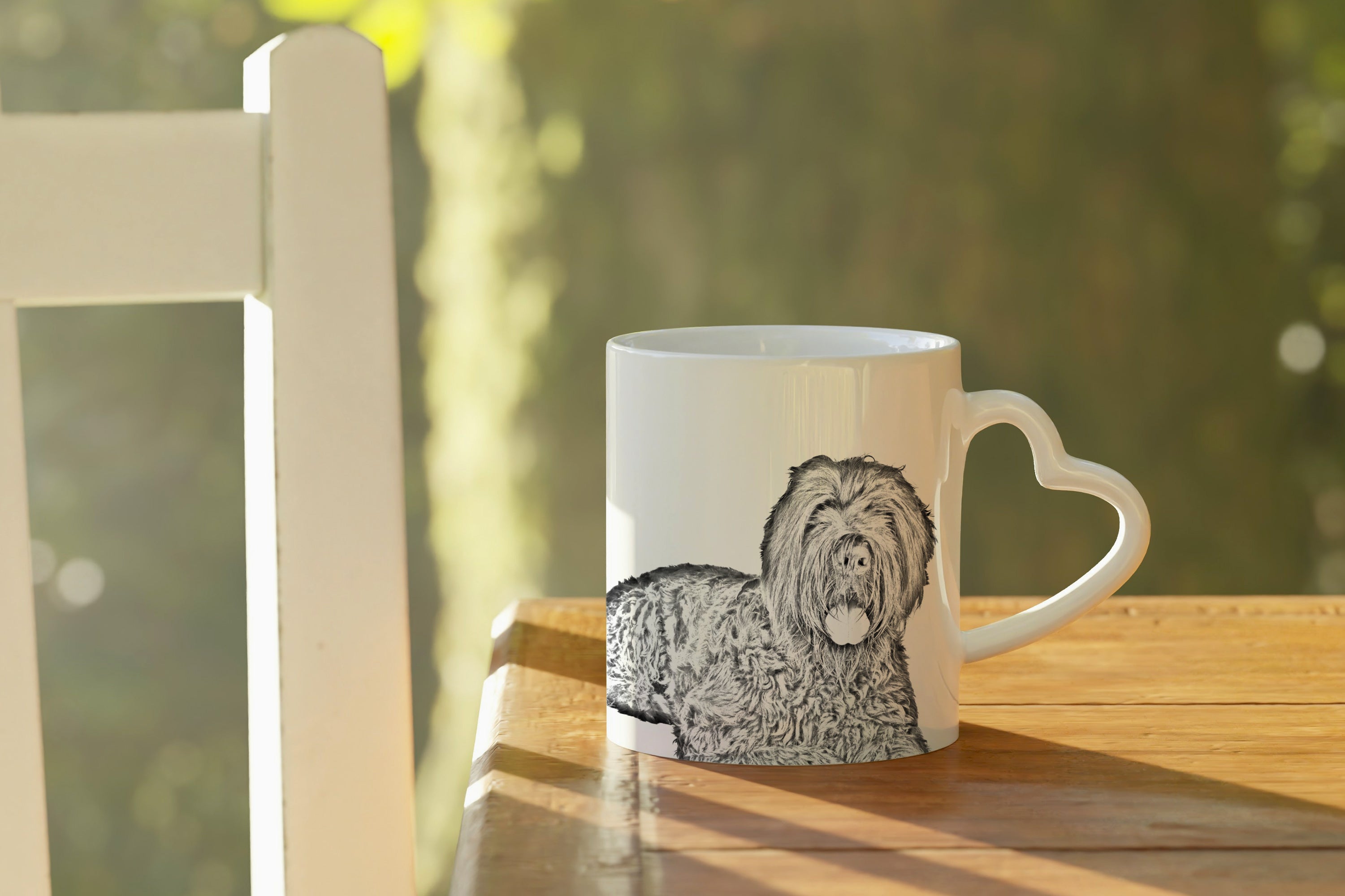 Black Russian Terrier, Chornyi Terrier - cup with a dog, adorable cup with a heart-shaped handle, universal gift from the Art-Dog brand