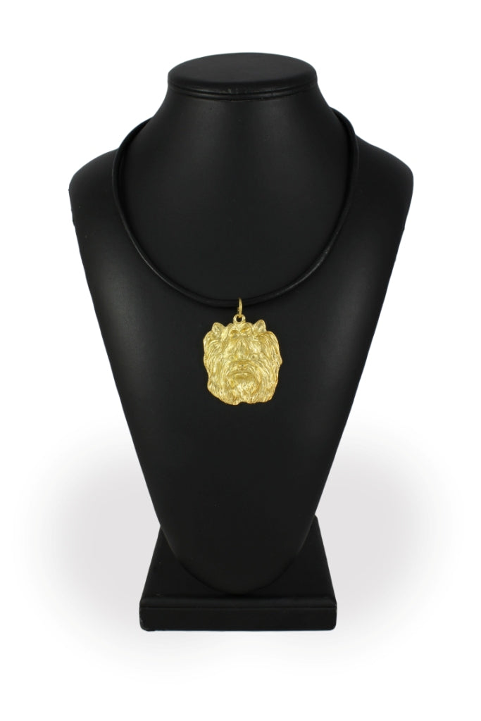 Yorkshire Terrier, Yorkie I - keychain and necklace with a dog in a box, high-quality gold-plated product, Art-Dog brand