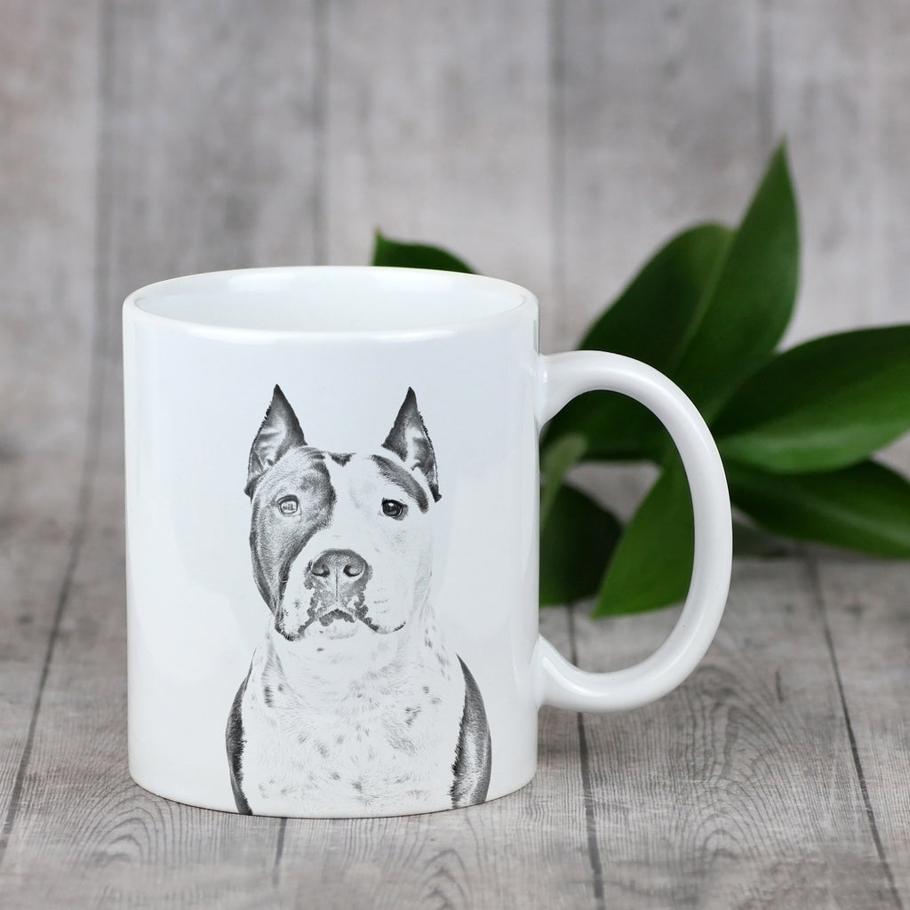 American Staffordshire Terrier, Amstaff - cup with a dog, cute cup with graphics, a gift with your photo from the Art-Dog brand
