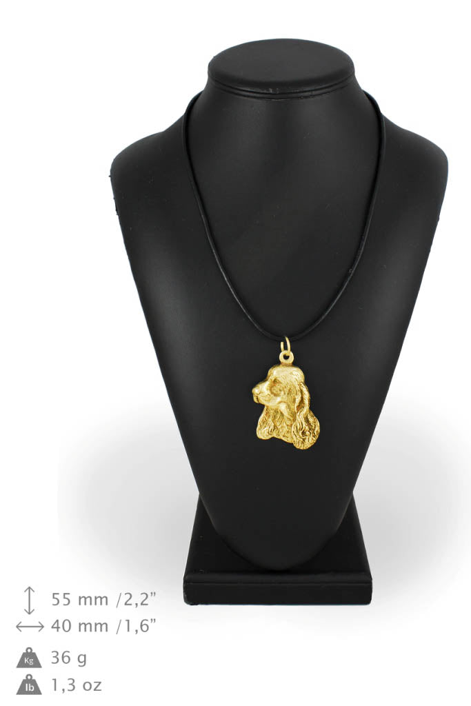 English Cocker Spaniel - necklace with a dog in a gift box, gold-plated pendant for a dog lover, striking jewelry by Art-Dog