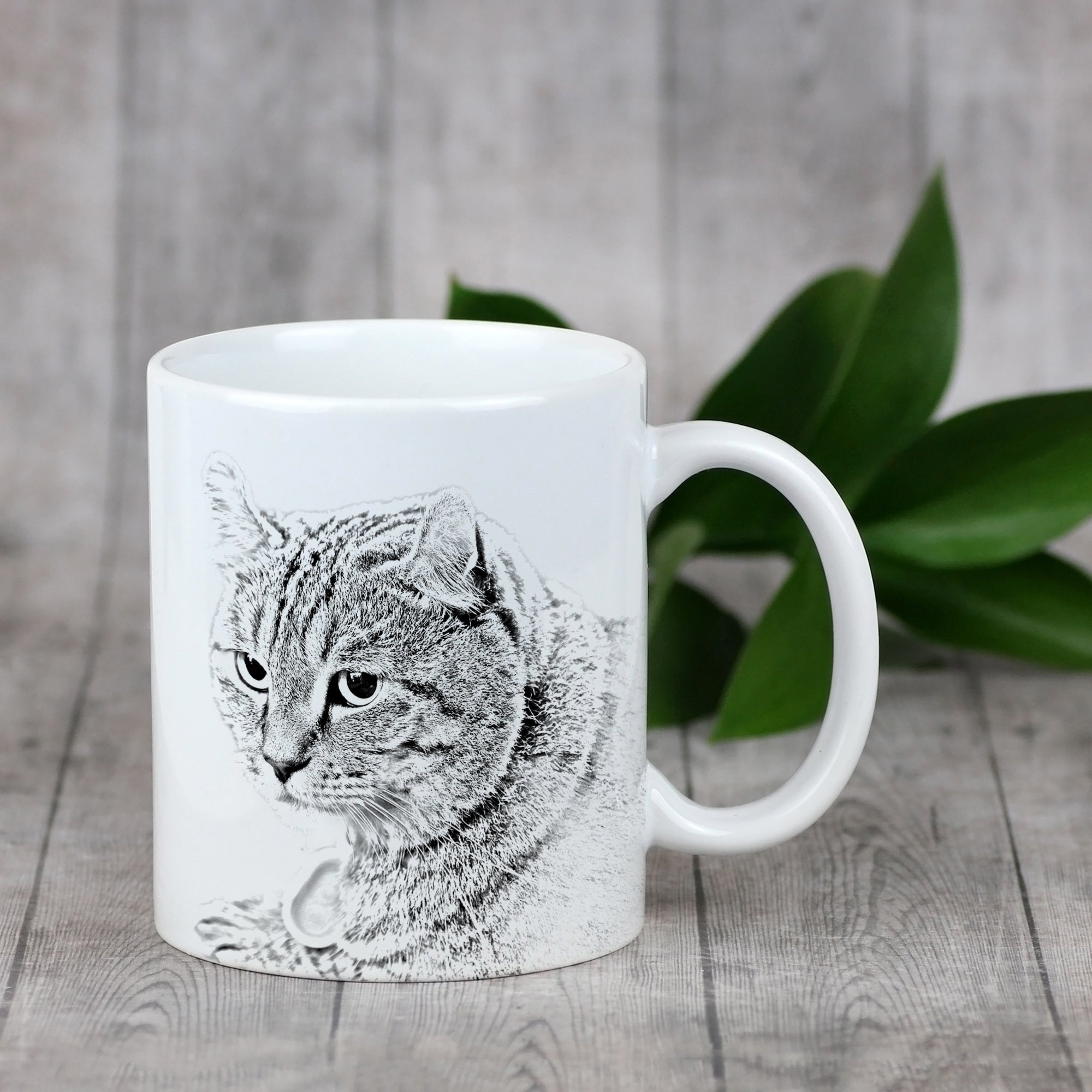 Highland Lynx - cat mug, cheerful mug for a dog lover, personalized gift from the Art-Dog brand