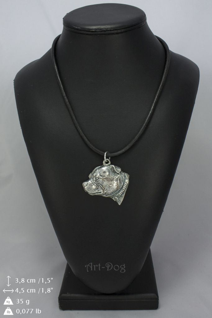 Staffordshire Bull Terrier, Staffy III - Necklace with dog, silver-plated pendant for dog fan, unique jewelry by Art-Dog brand