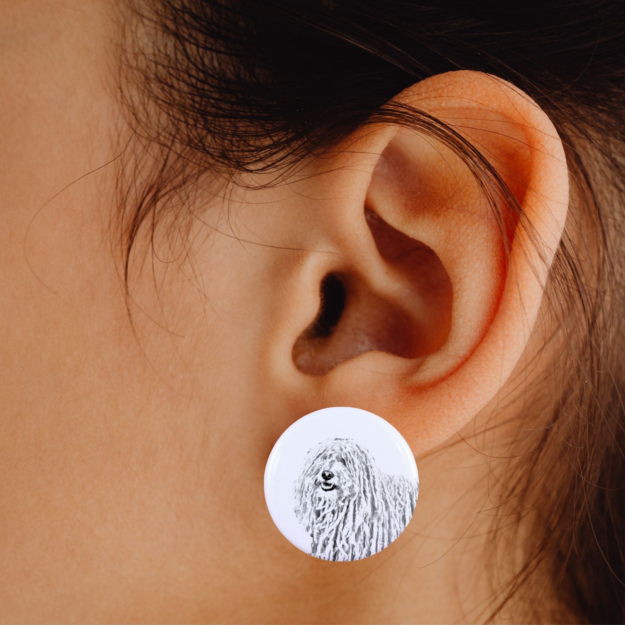 Puli, Hungarian Water Dog - unique dog earrings, your pet on a keychain, Art-Dog's own brand