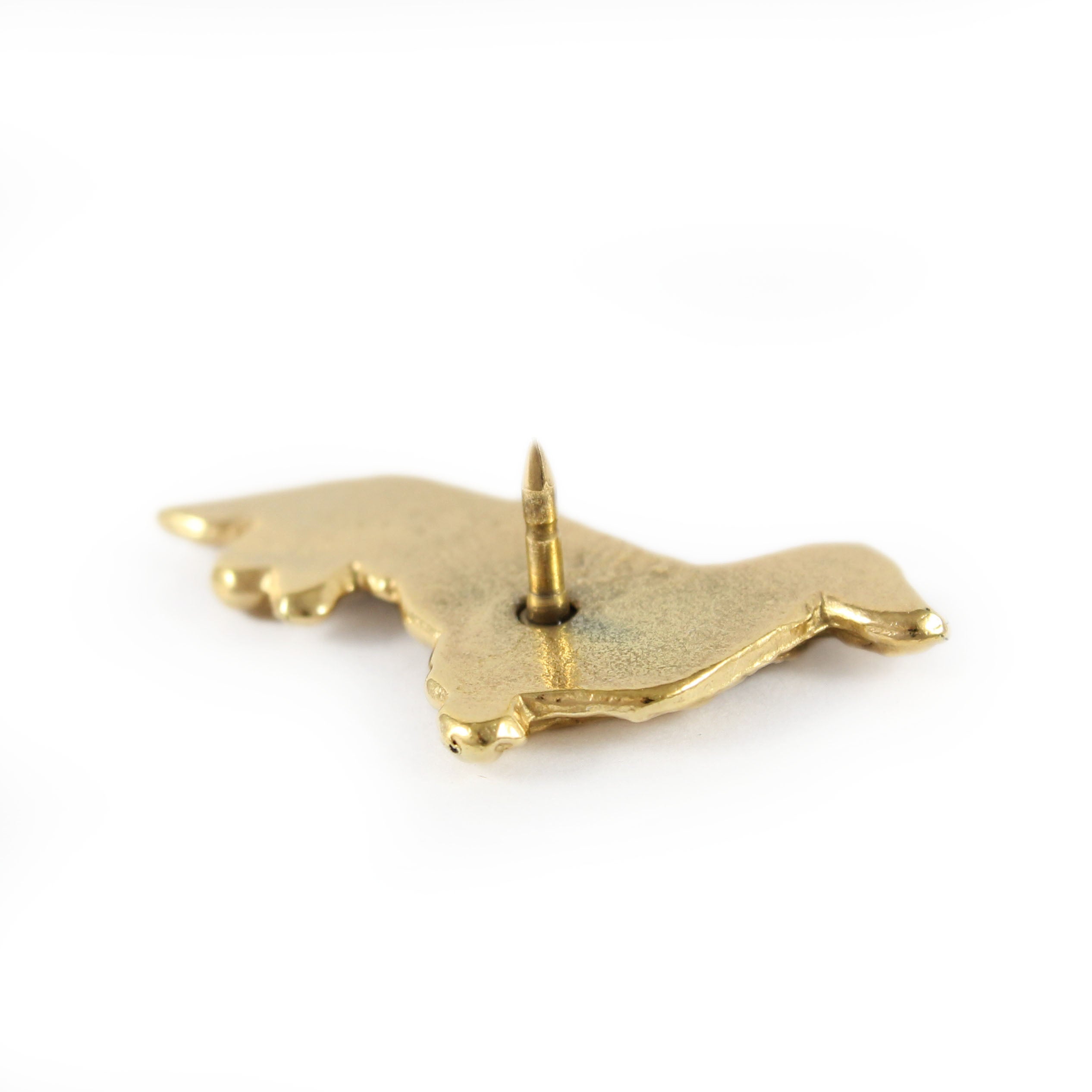 Dachshund III - gold-plated pin brooch, elegant dog ornament, unique pin by Art-Dog brand