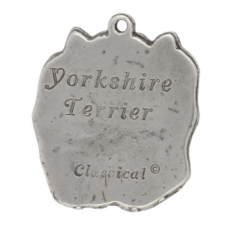 Yorkshire Terrier, Yorkie I - Silver-plated key ring with dog, handbag decoration, backpack pendant by Art-Dog brand