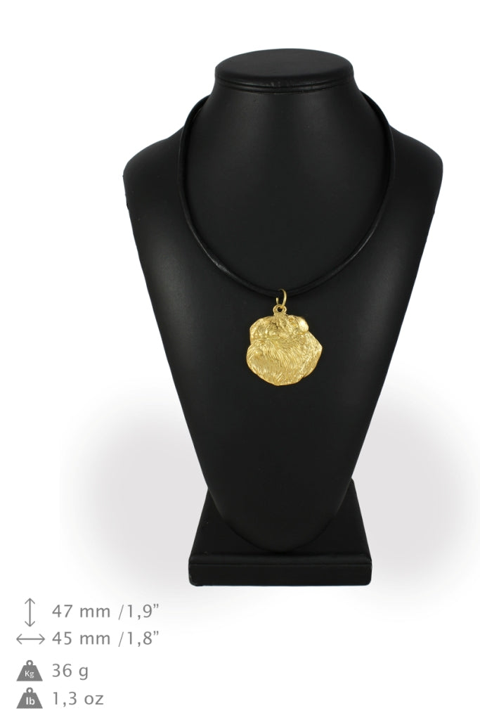 Griffon Bruxellois, Brussels Griffon I - necklace with a dog in a gift box, gold-plated pendant for a dog lover, striking jewelry by Art-Dog