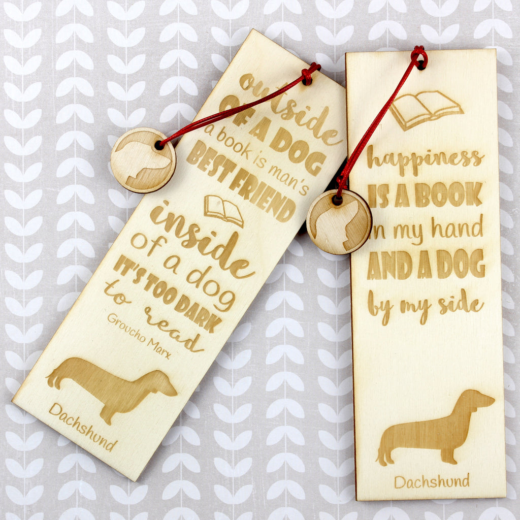 Dachshund Smooth-haired, Wiener dog, Badger dog - dog bookmark, personalized bookmark, dog gadget for Art-Dog brand readers