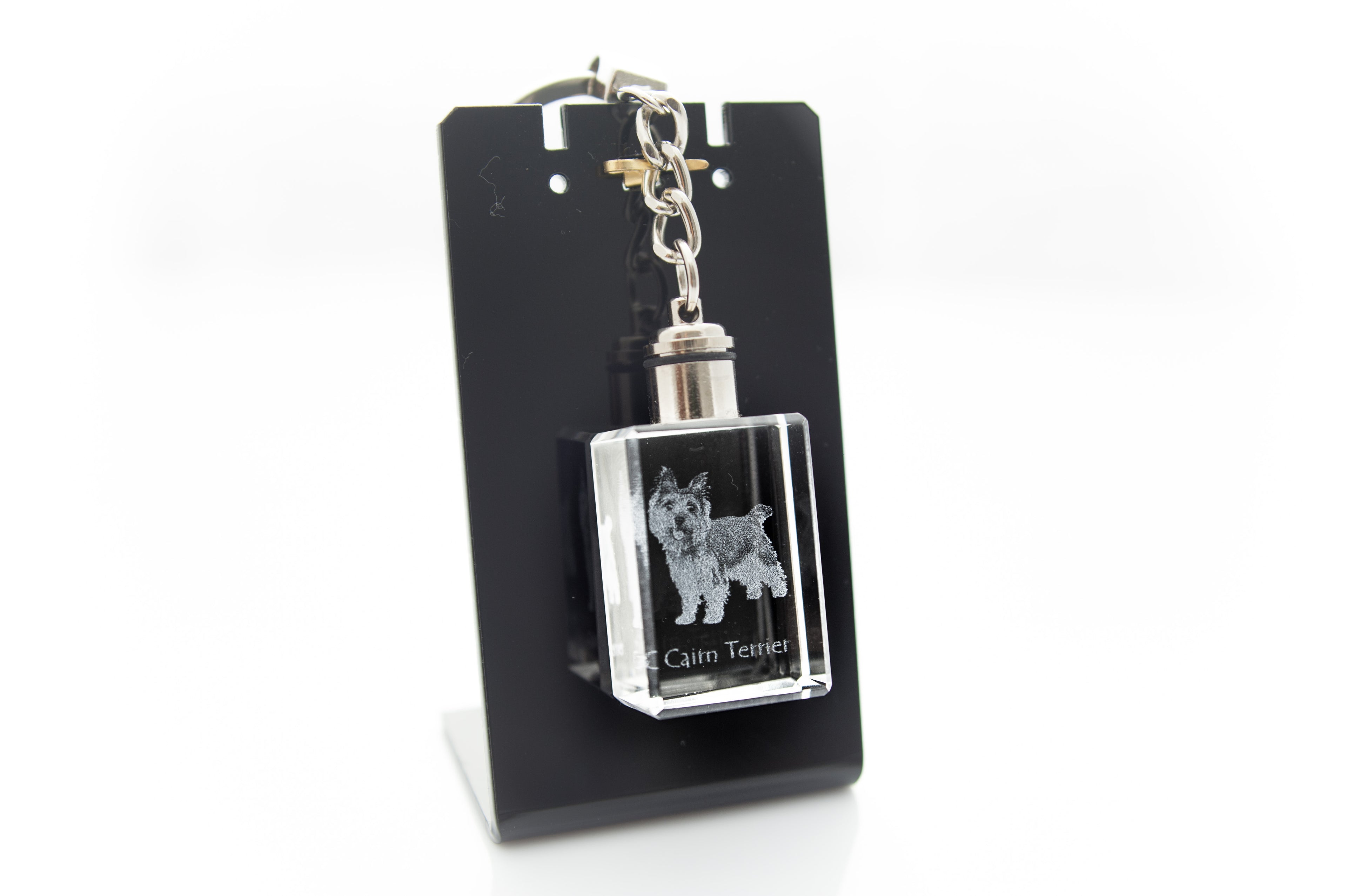 Cairn Terrier - Crystal key ring with dog photo, illuminated key ring, unique gift by Art-Dog brand