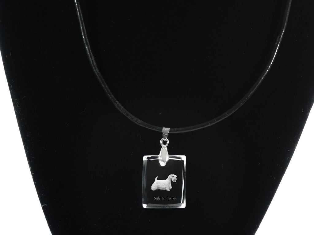 Sealyham Terrier, Welsh Border Terrier, Cowley Terrier - Crystal dog pendant, photo necklace, unique jewellery by Art-Dog