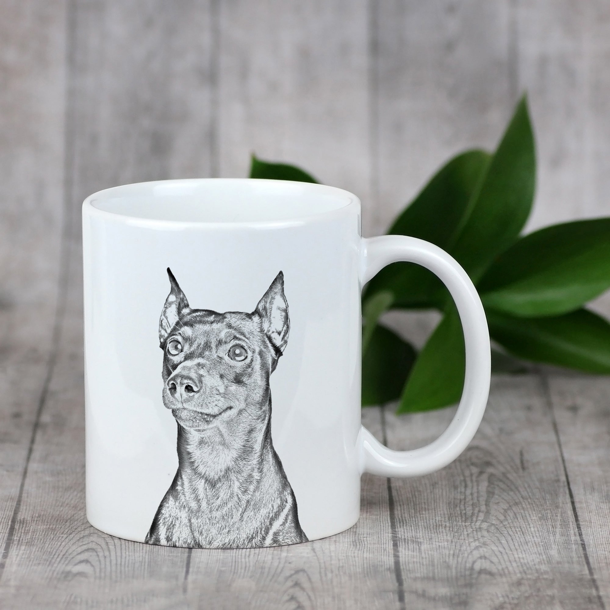 German Pinscher - cup with a dog, cheerful cup for a dog lover, personalized gift from the Art-Dog brand