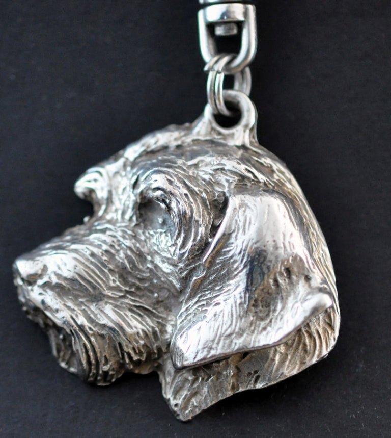 Dachshund II - Silver-plated key ring with a dog in a gift box, handbag decoration, backpack pendant by Art-Dog brand