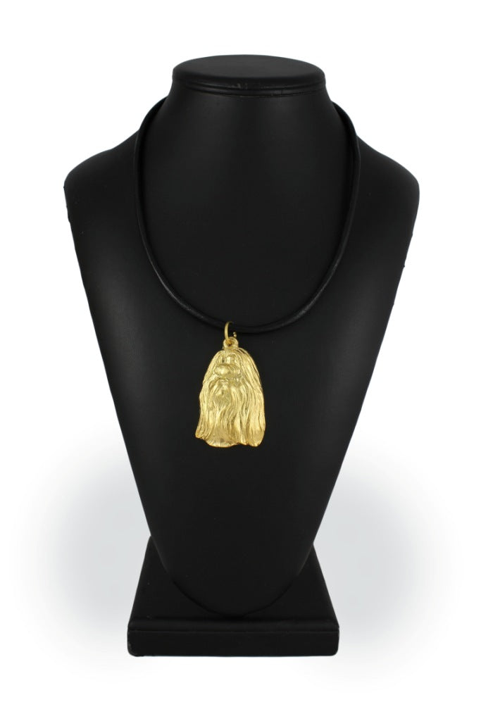 Shih Tzu, Chrysanthemum Dog I - keychain and necklace with a dog in a box, high-quality gold-plated product, Art-Dog brand