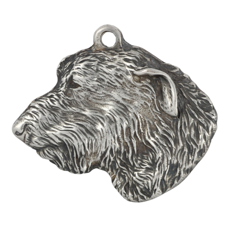 Irish Wolfhound I - Silver-plated key ring with a dog in a gift box, handbag decoration, backpack pendant by Art-Dog brand