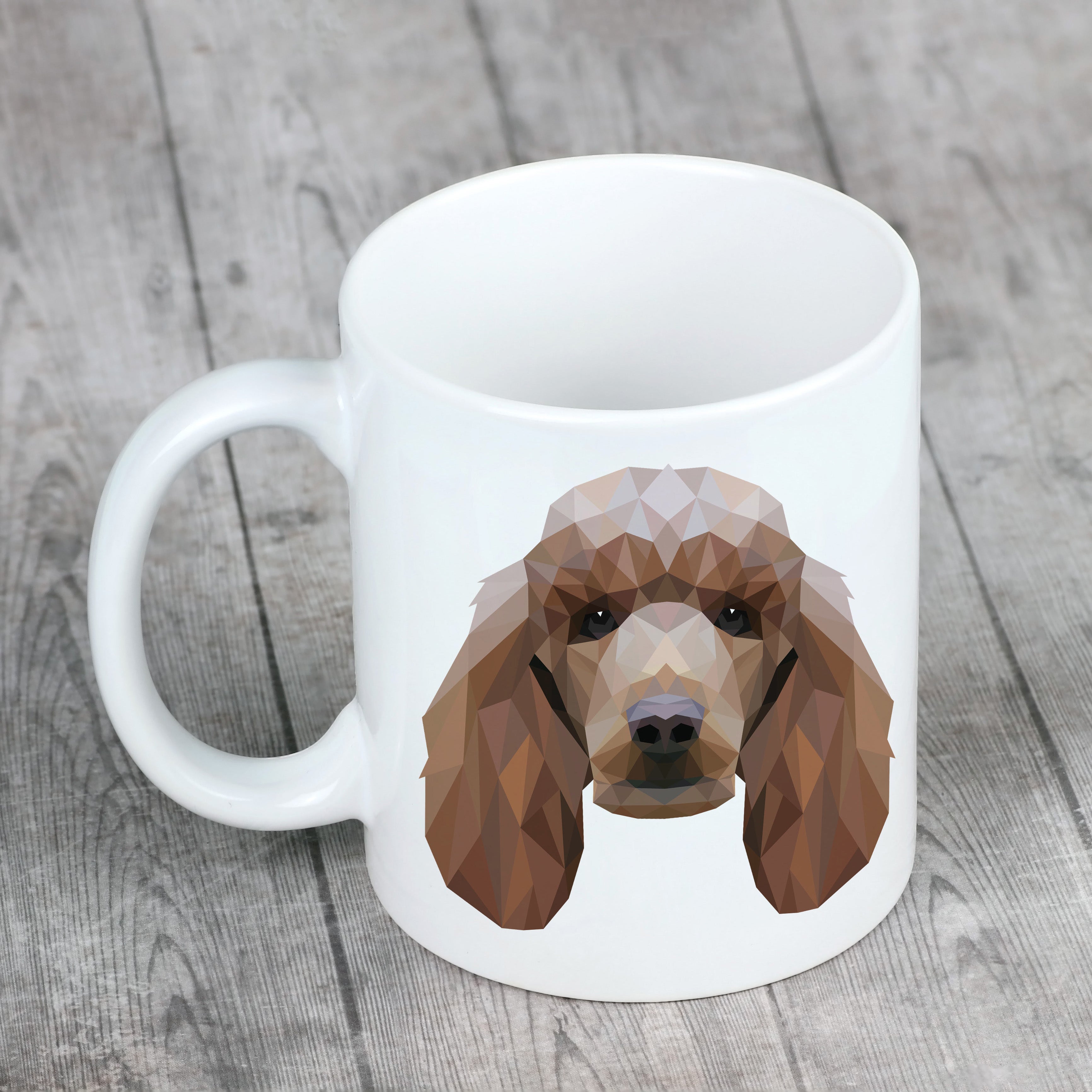 Poodle - cup with a geometric dog image and the inscription Art-Dog