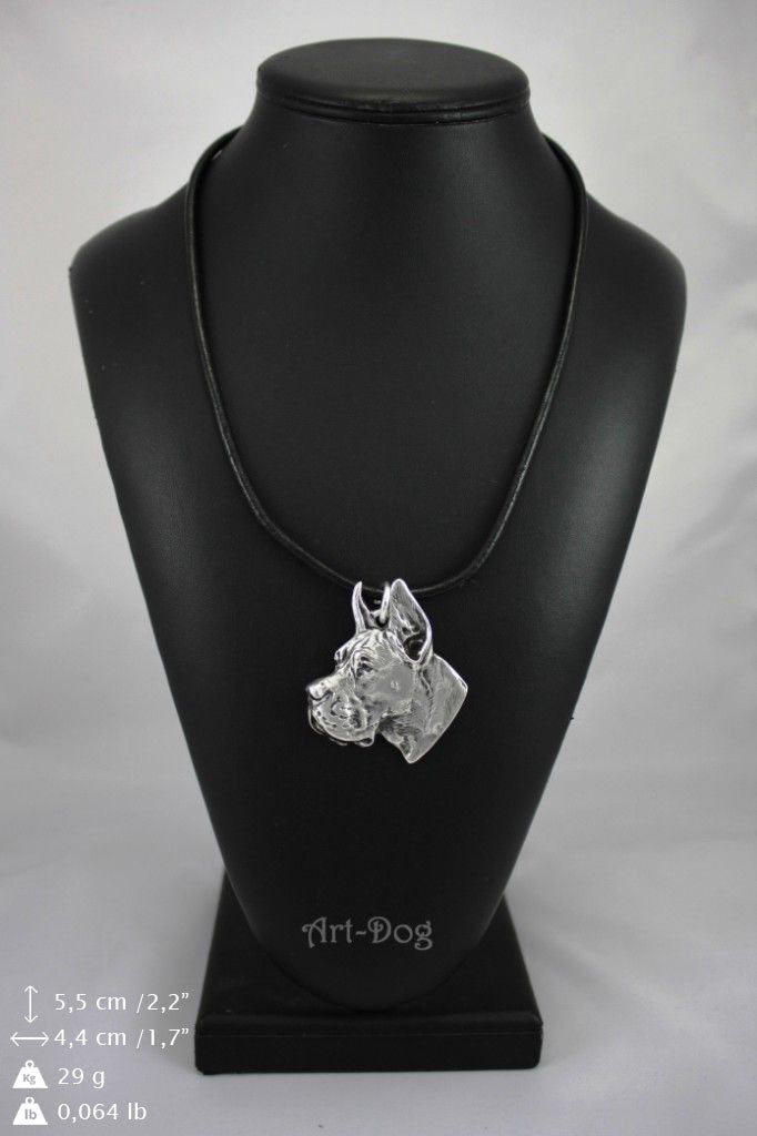 Great Dane V - Necklace with dog, silver-plated pendant for dog fan, unique jewelry by Art-Dog brand