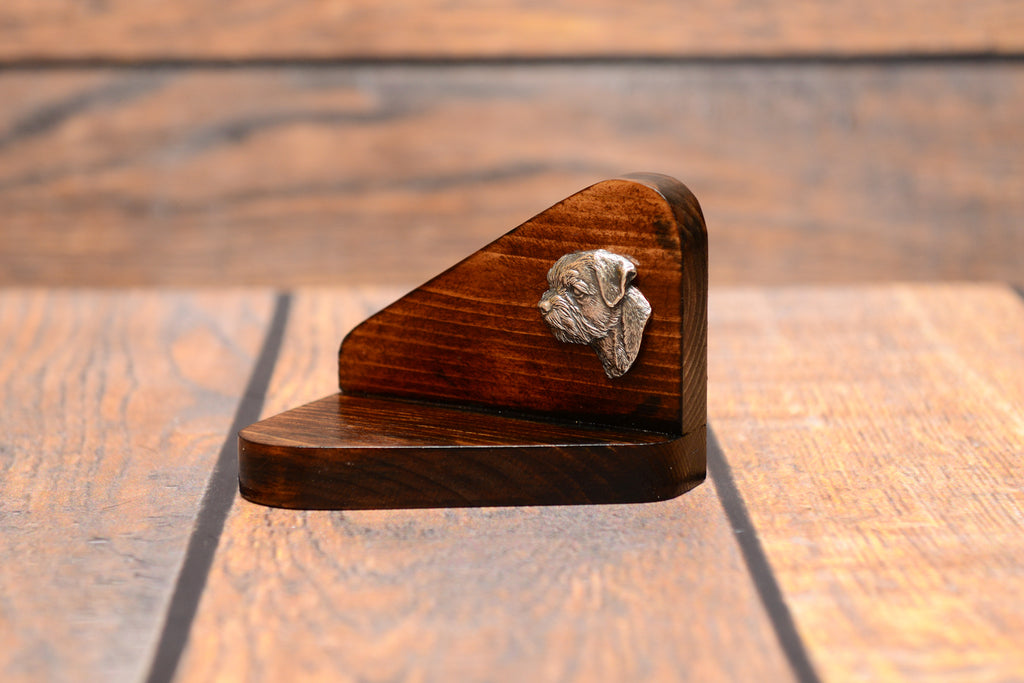 Border Terrier - wooden candle holder with a dog, tealight holder, a memorial place for a dog by Art-Dog brand