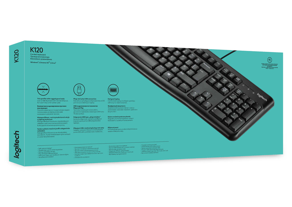 Logitech K120 for Business Clavier Filaire US International