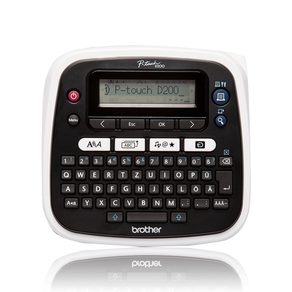 Brother PT-D200BWVP imprimante pour étiquettes Transfert thermique 180 x 180 DPI 20 mm/sec TZe