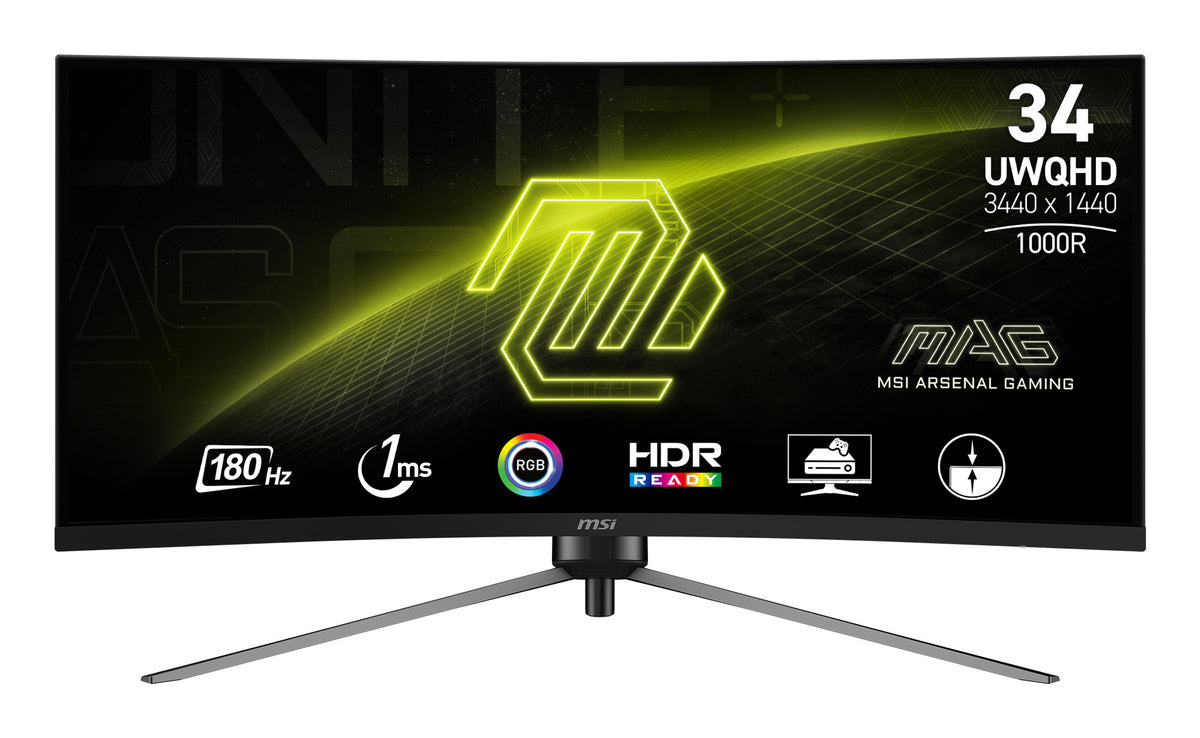 MSI MAG 345CQR écran plat de PC 86,4 cm (34") 3440 x 1440 pixels UltraWide Dual Quad HD Noir