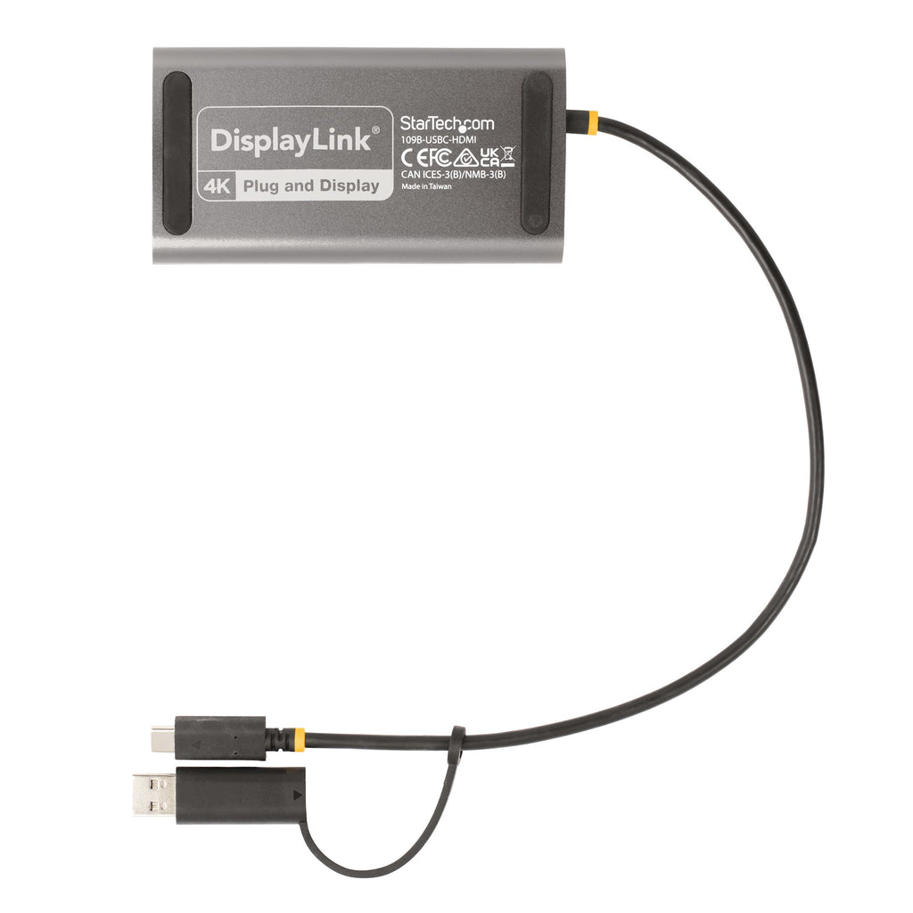 StarTech.com Adaptateur USB-C vers Double HDMI, 4K 60Hz, Power Delivery 100W, Câble 30cm