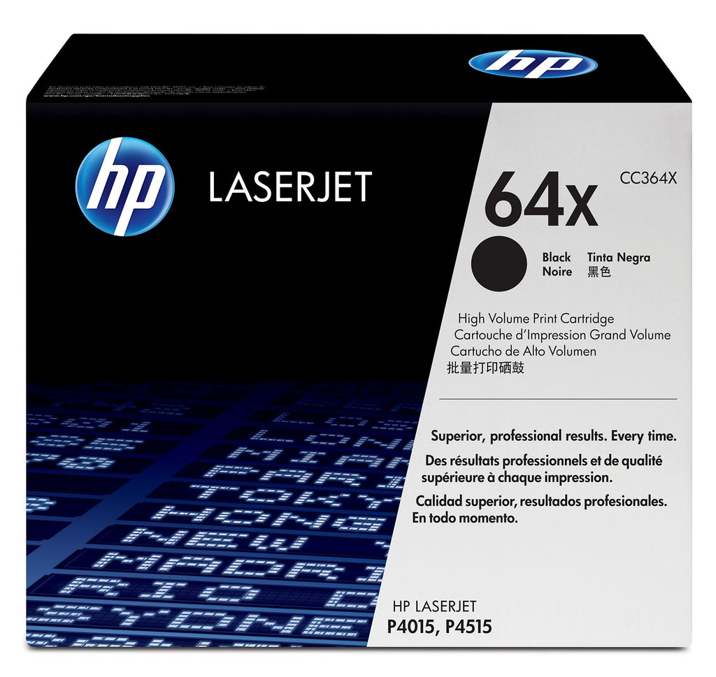 HP 64X Cartouche de Toner LaserJet Originale, Haute Capacité, Noir