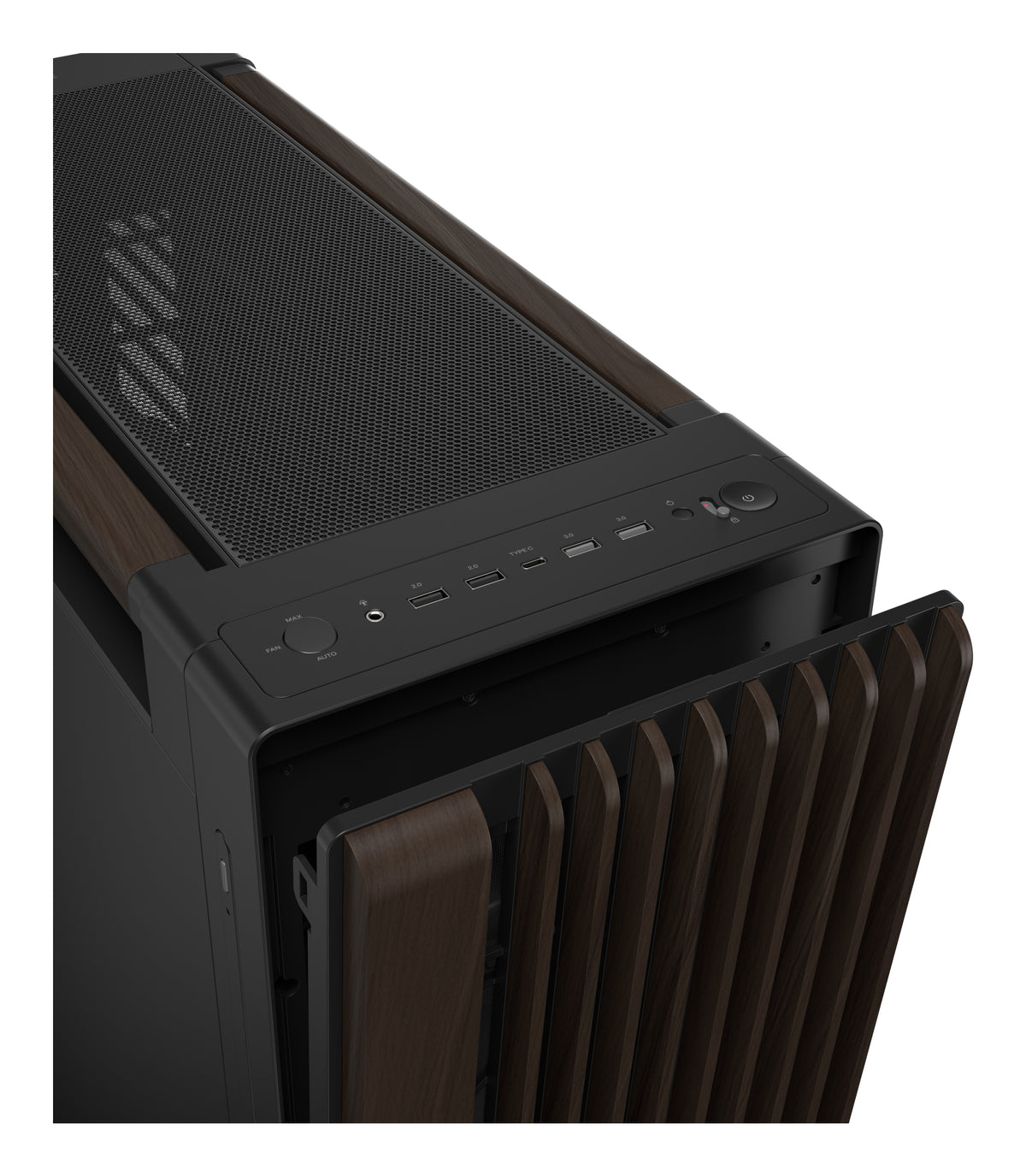 ASUS ProArt PA602 Wood Edition Modern Black - Metal Panel Midi Tower Noir, Bois