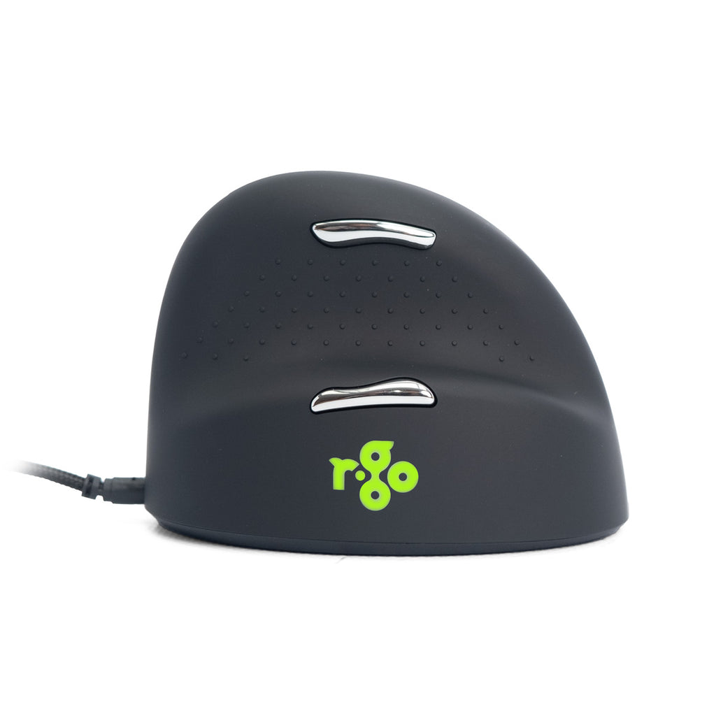 R-Go Tools Souris Ergonomique R-Go HE Break avec logiciel de pause, droiter, moyen (longueur de la main 165-185 mm), filaire, noir