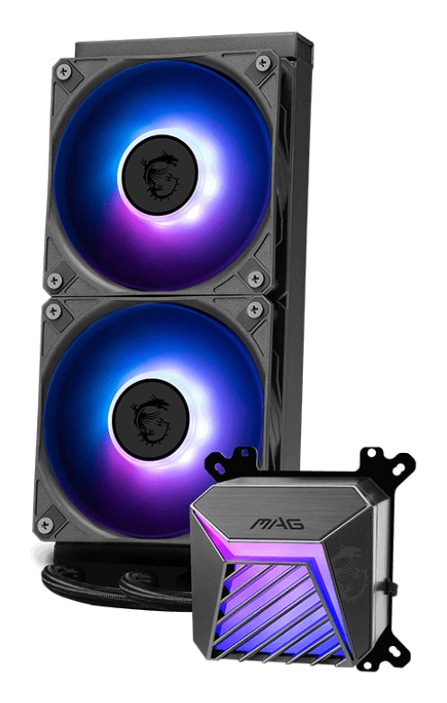 MSI MAG Coreliquid A15 240 Refroidisseur de Liquide Tout-en-un, Ventilateurs 12 cm, Noir
