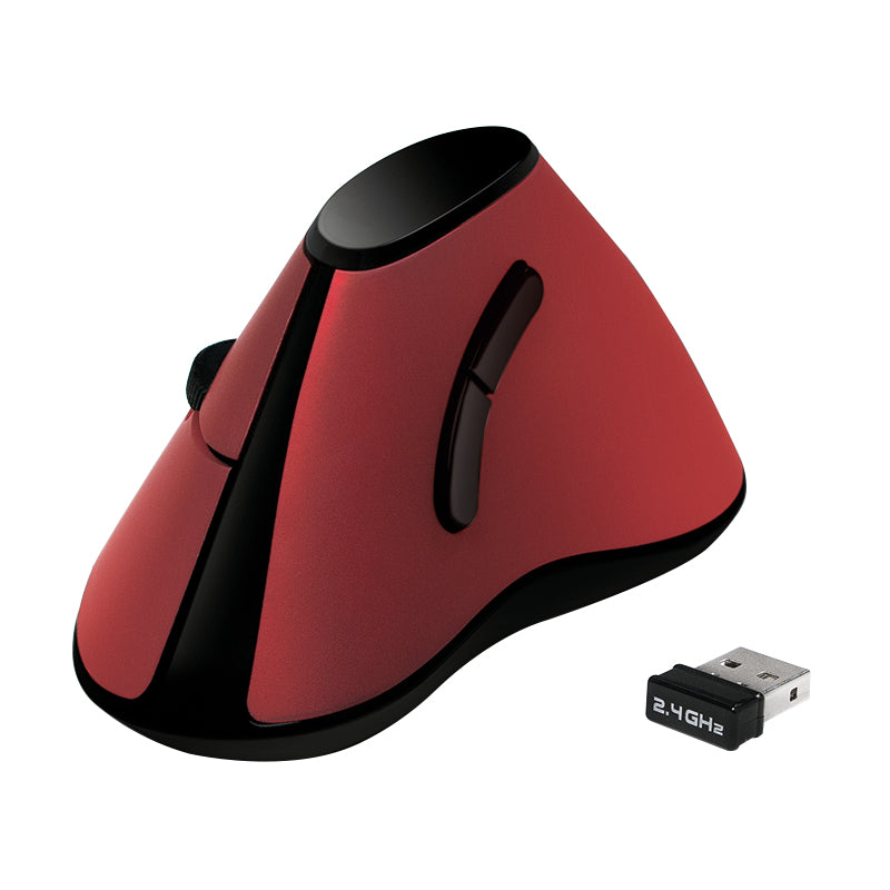 LogiLink Ergonomic Vertical Optisk Trådløs Sort Rød