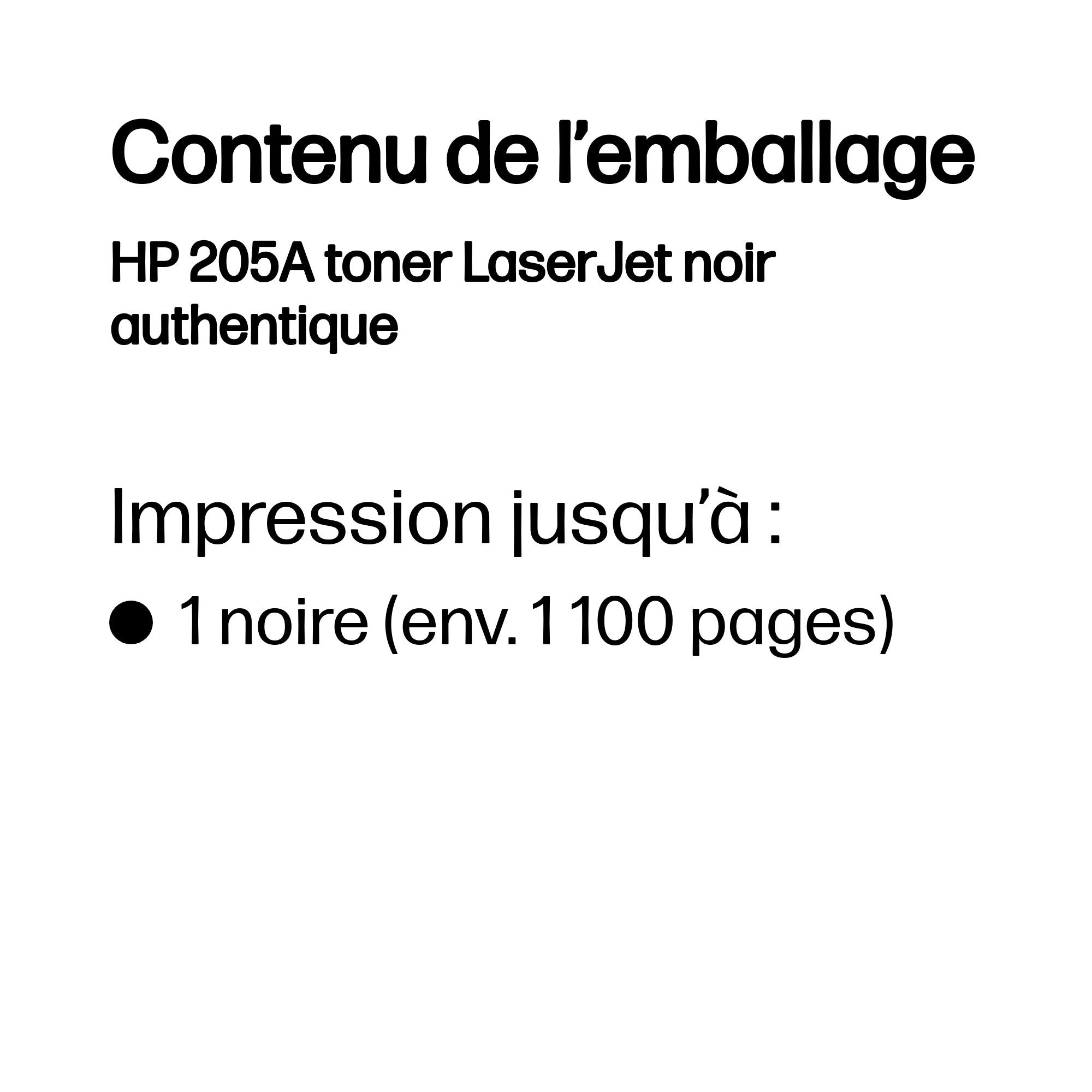 HP 205A toner LaserJet noir authentique