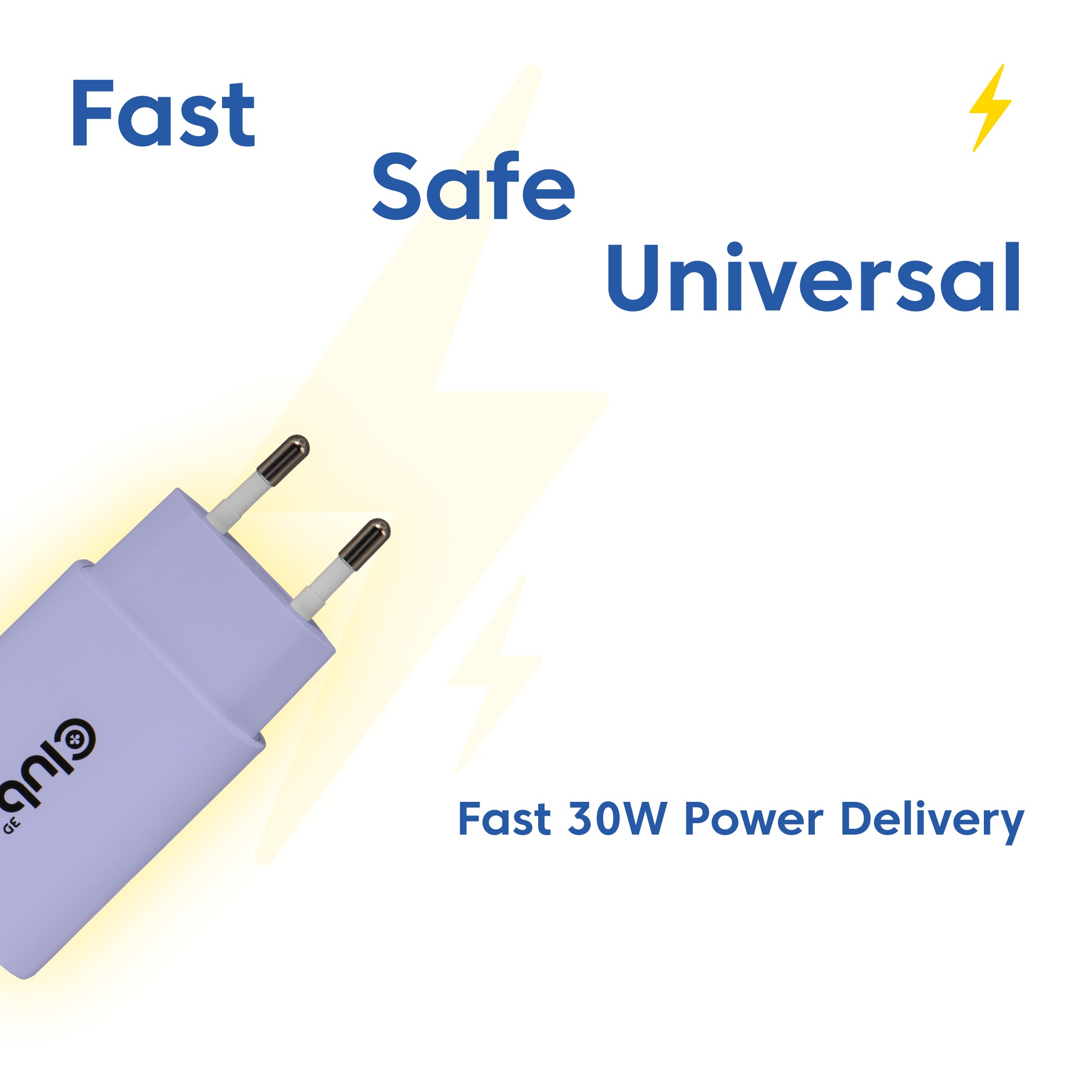 CLUB3D CAC-3025 chargeur d'appareils mobiles Smartphone, Universel Violet Secteur Charge rapide Intérieure
