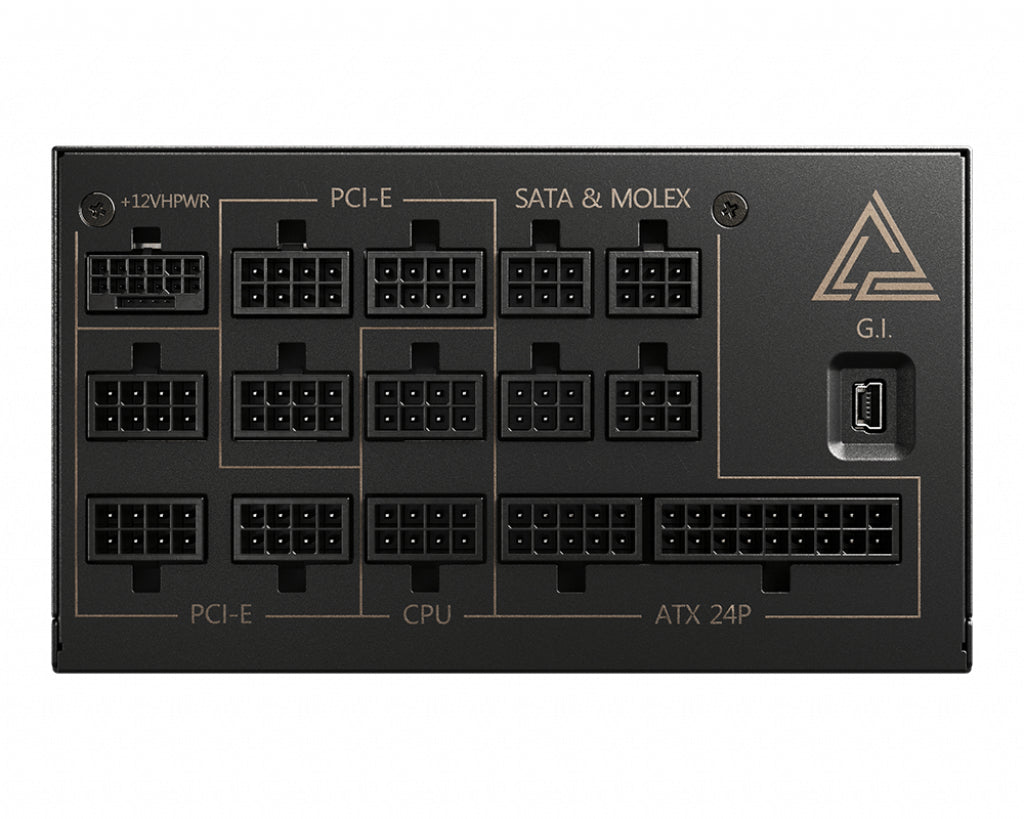 MSI MEG AI1300P PCIE5 unité d'alimentation d'énergie 1300 W 24-pin ATX ATX Noir - vue 2