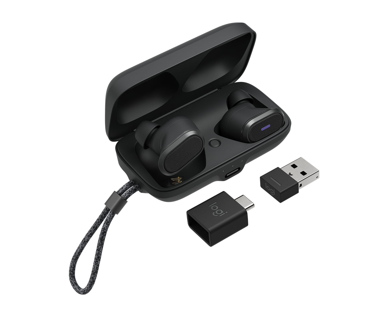 Logitech Zone True Wireless, Écouteurs sans fil, Noir