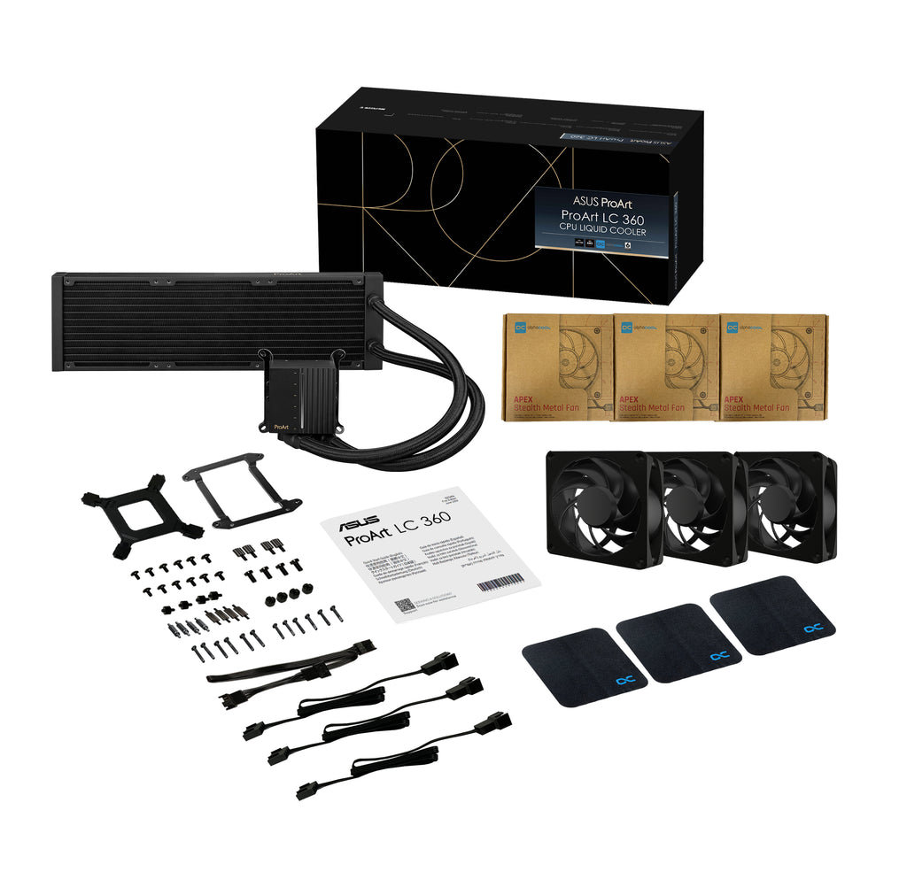 ASUS ProArt LC 360 Kit de Refroidissement Liquide pour Processeur, Ventilateurs 12 cm, Noir