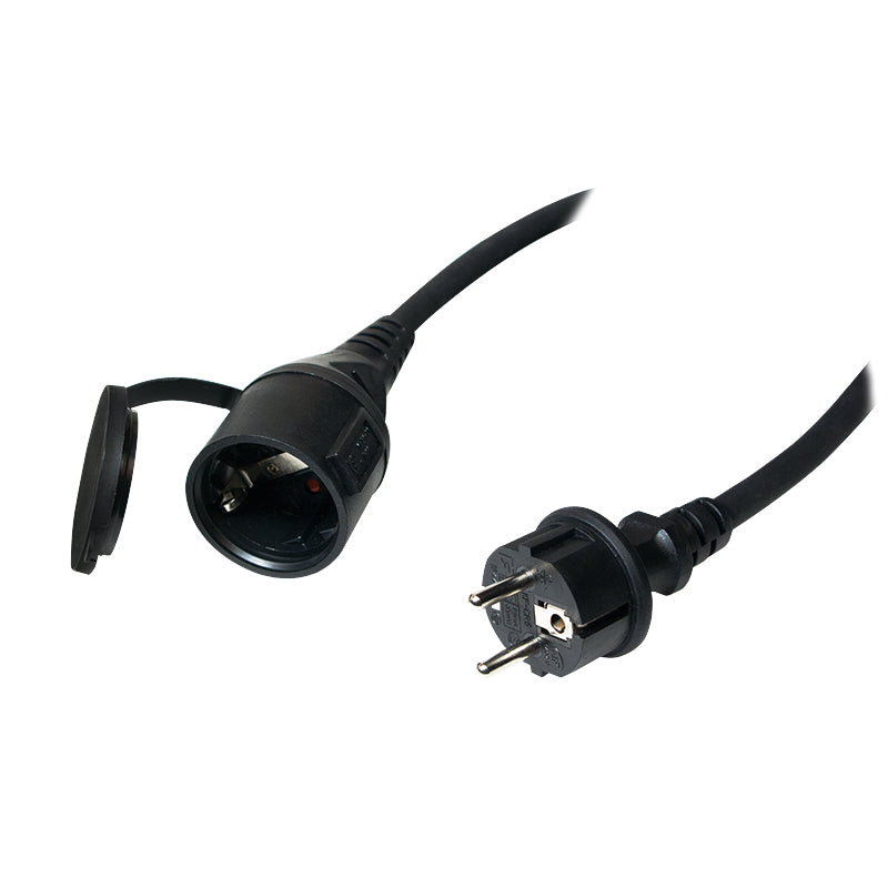 LogiLink Rallonge Électrique 5m 2x Schuko, Noir