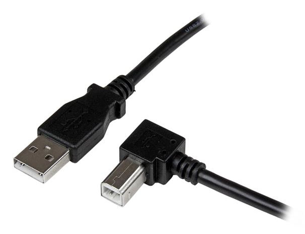 StarTech.com Câble USB 2.0 Type A vers USB Type B Coudé à droite, 2 m, Noir