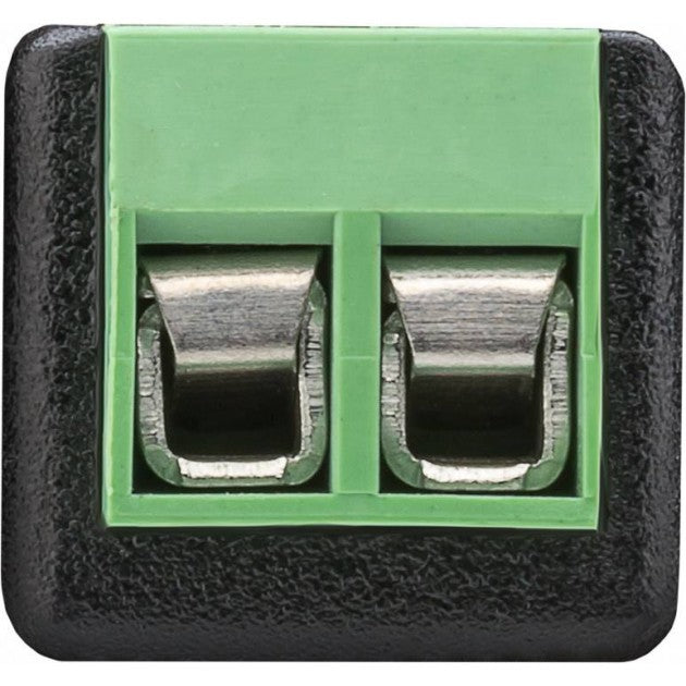 Techly IADAP TB2-DC5521FM changeur de genre de câble Terminal Block 2-pin DC (5.50 x 2:10 mm) Noir, Vert