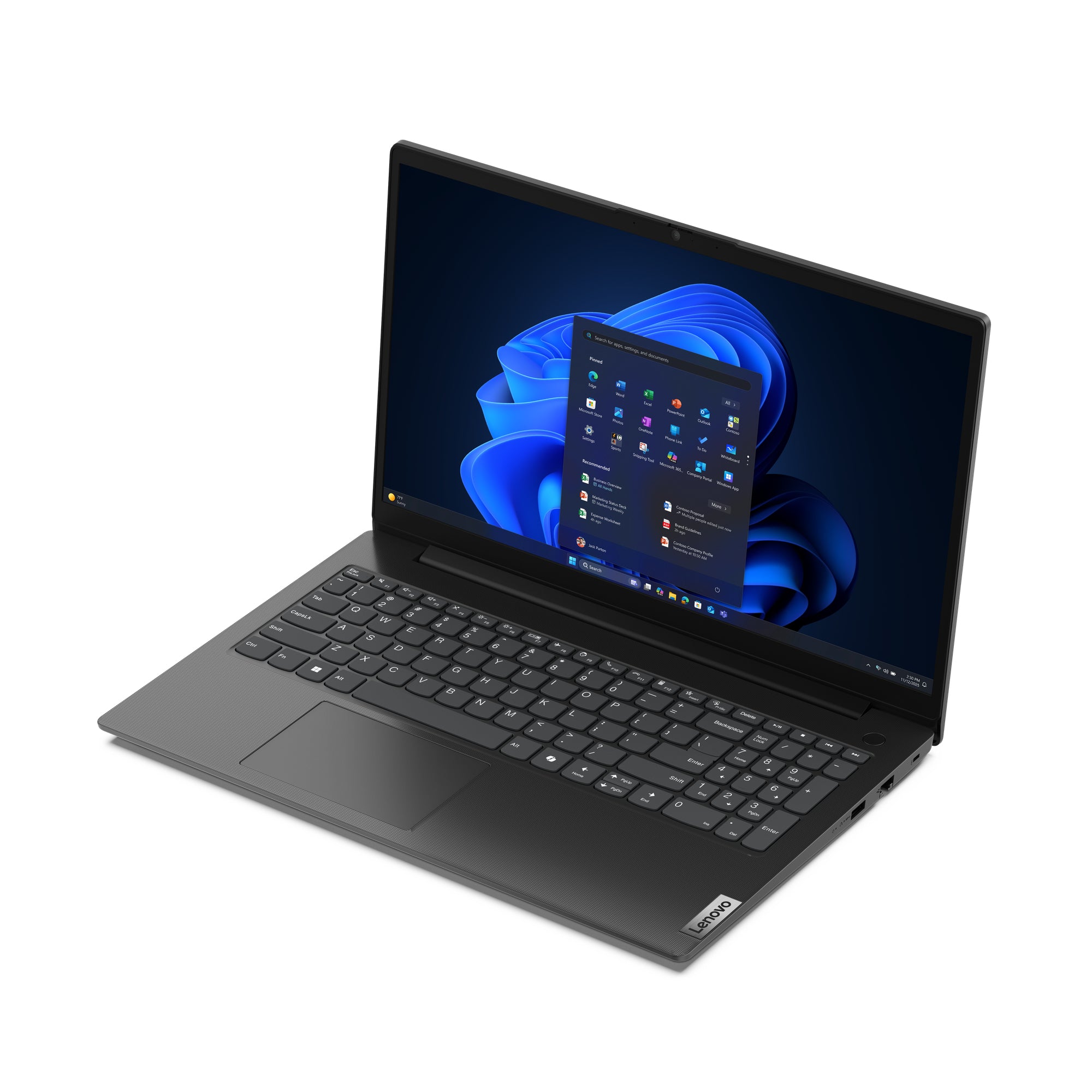 Lenovo V15 G6 ARP AMD Ryzen™ 5 150 Ordinateur portable 39,6 cm (15.6") Full HD 16 Go DDR5-SDRAM 512 Go SSD Wi-Fi 6 (802.11ax) Windows 11 Pro Allemand Noir
