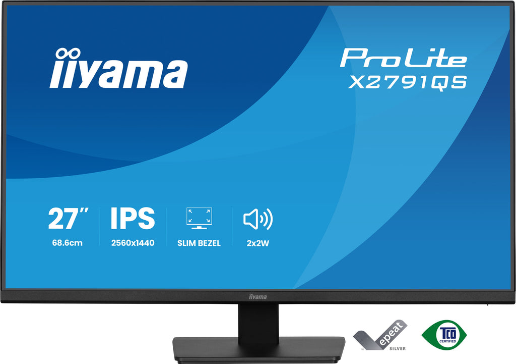 iiyama ProLite X2791QS-B1 écran plat de PC 68,6 cm (27") 2560 x 1440 pixels Quad HD LED Noir