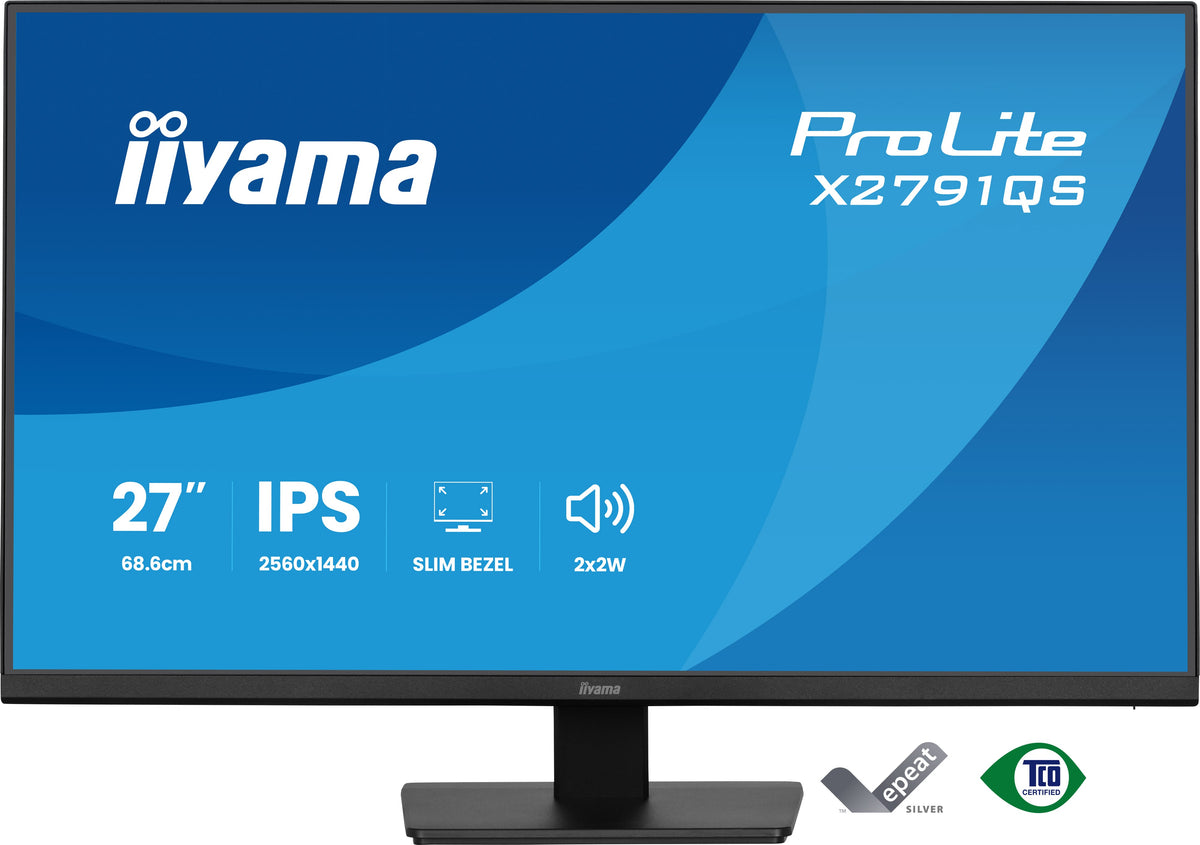 iiyama ProLite X2791QS-B1 écran plat de PC 68,6 cm (27") 2560 x 1440 pixels Quad HD LED Noir