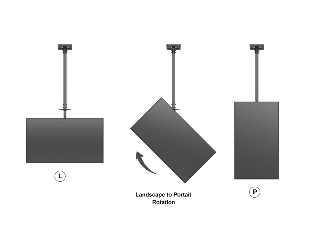 Support de Montage pour Écrans 55 pouces (139,7 cm), Noir, Modèle 5460