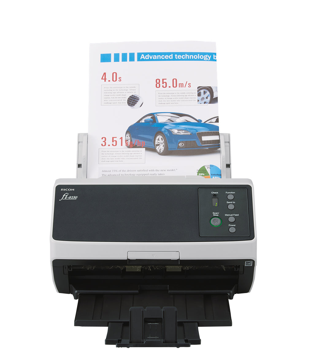 Ricoh FI-8150 Numériseur chargeur automatique de documents (adf) + chargeur manuel 600 x 600 DPI A4 Noir, Gris