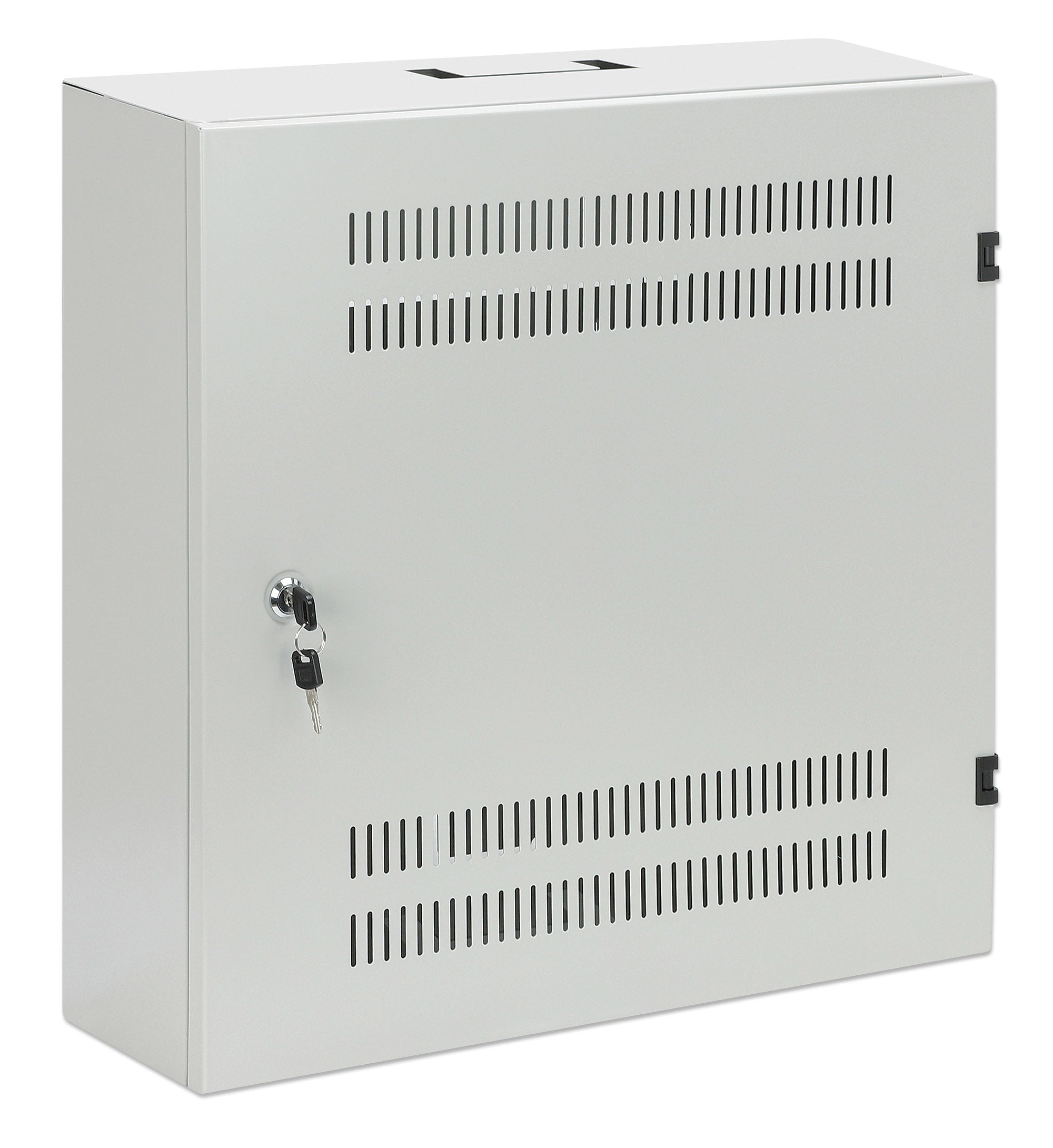 Intellinet Coffret mural 19" extra-plat avec rails 4U horizontaux et 2U verticaux, profondeur 170 mm, idéal AV/multimédia/surveillance, assemblé, gris RAL 7035