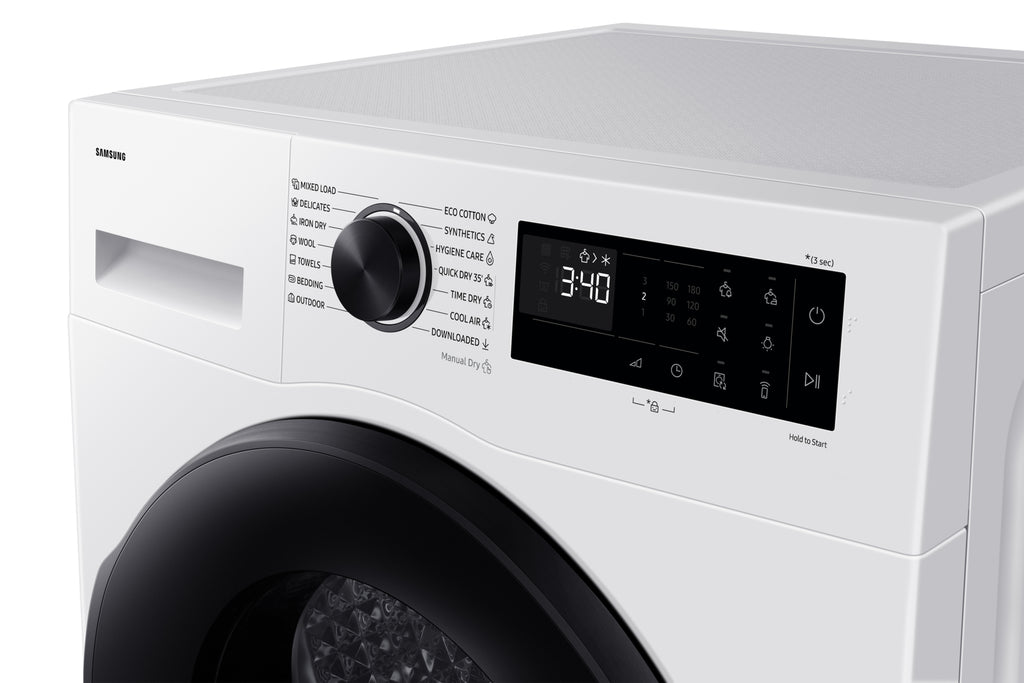 Samsung DV90DG52A0AELE sèche-linge Pose libre Charge avant 9 kg Blanc