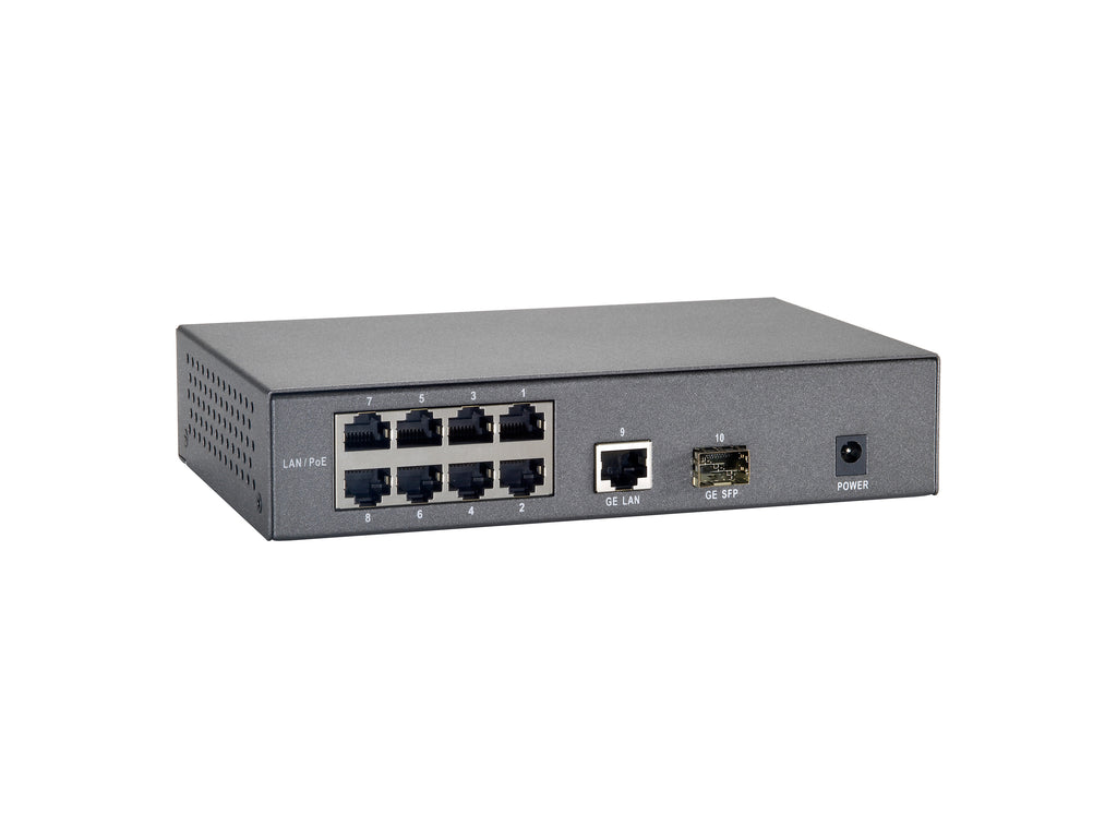 LevelOne FGP-1000W90 Commutateur Réseau Fast Ethernet 10/100 PoE, 9 Ports RJ-45, Gris