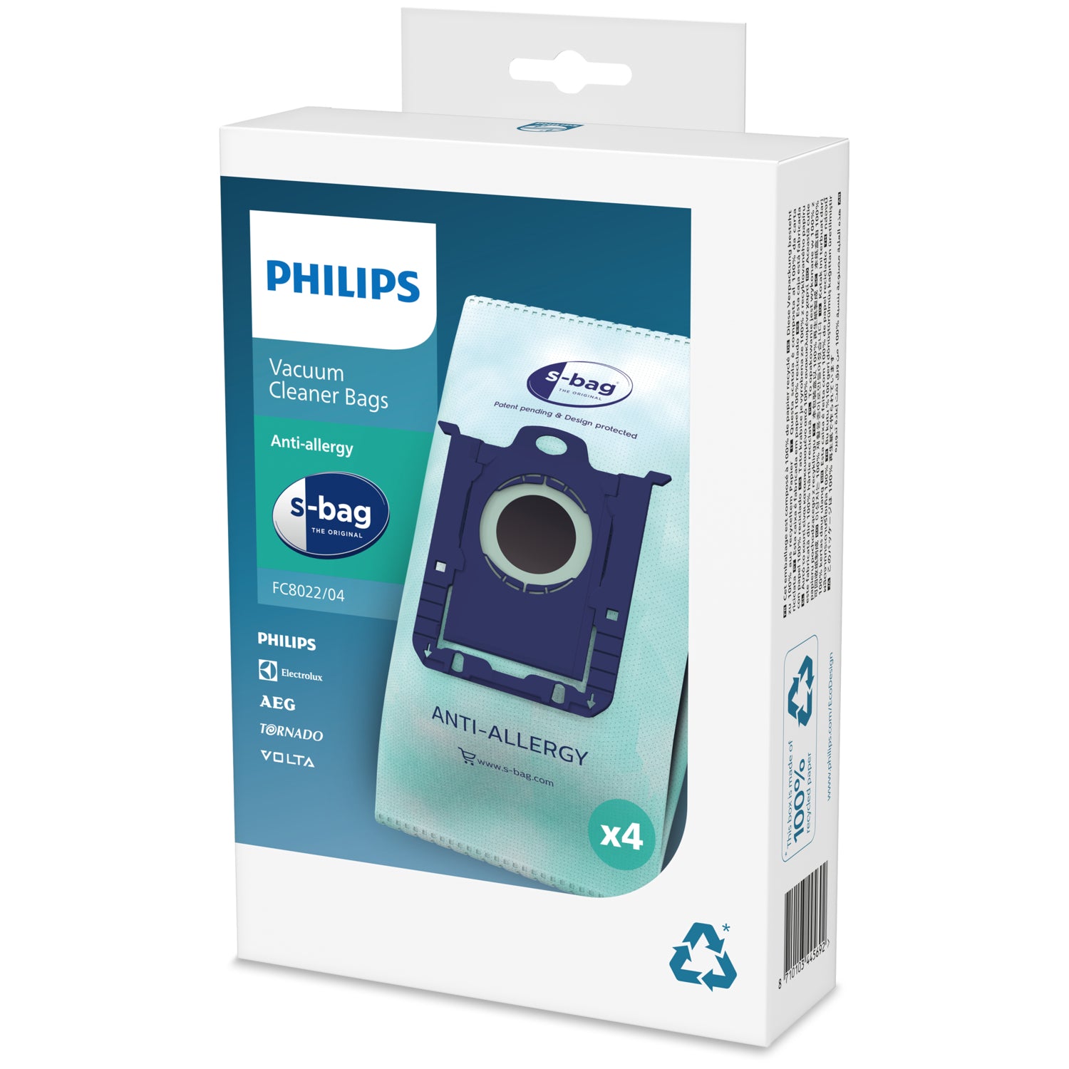 Philips s-bag Sacs pour aspirateur FC8022/04