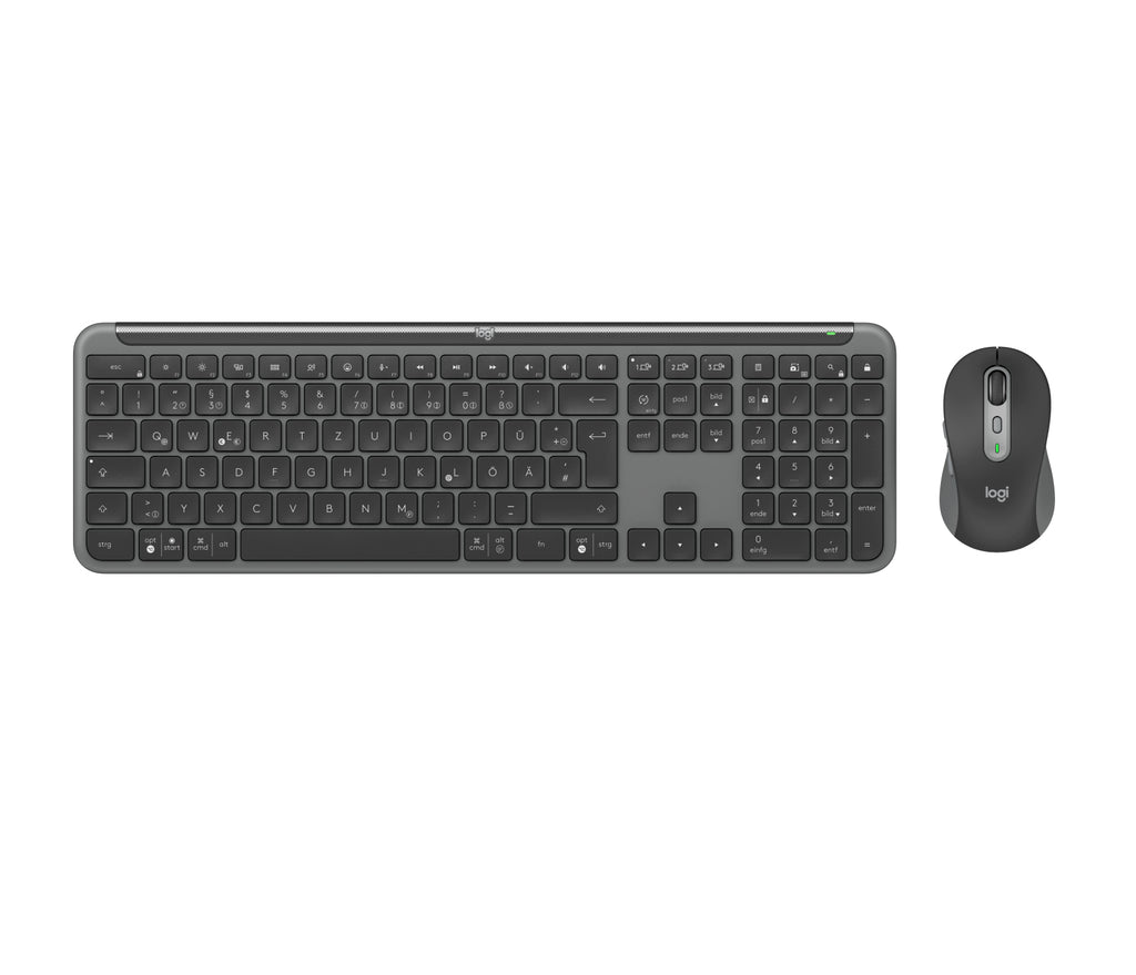 Logitech Signature Slim Combo MK950 Sæt med mus og tastatur Saks Trådløs Tysk