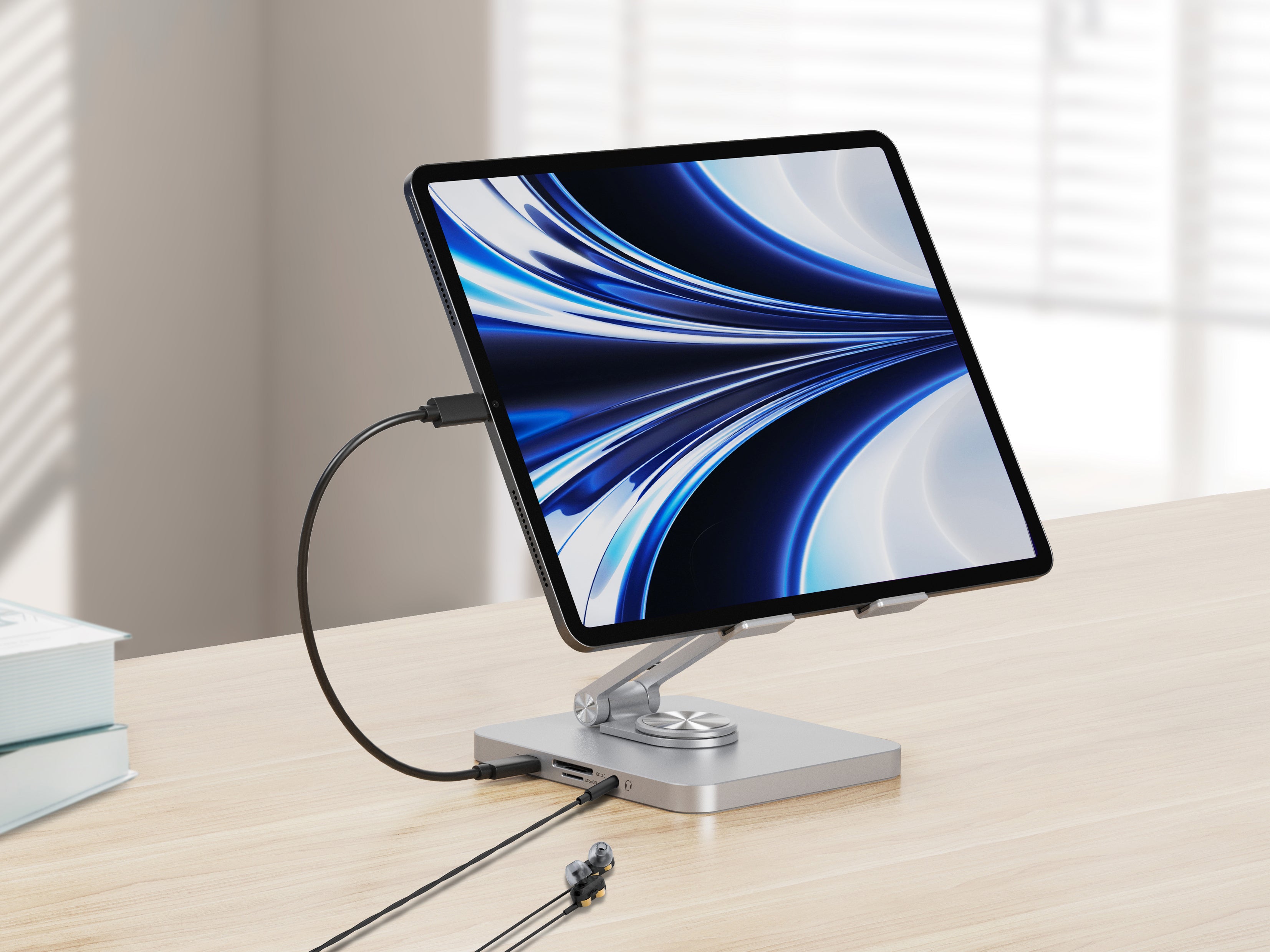 Conceptronic DONN26G chariot et support multimédia Argent Tablette