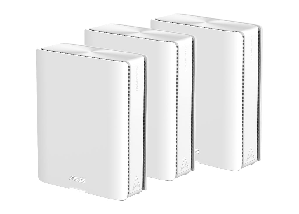 ASUS BQ16 Routeur Wi-Fi 7 Tri-bande (2,4 GHz / 5 GHz / 6 GHz) 802.11be, Blanc, 3 Antennes Internes - vue 2