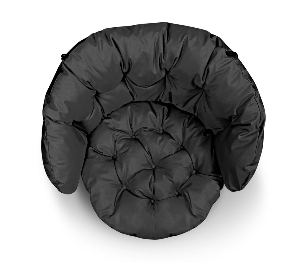Zestaw ogrodowy 2x122x40cm + 190x40cm na krzesło kanapę huśtawkę meble rattanowe wodoodporny czarny